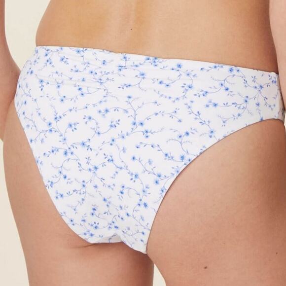 NWT Andie Swim The Symi Bikini Bottom Blue And White Ditzy Bloom Size XXXL - Picture 5 of 8